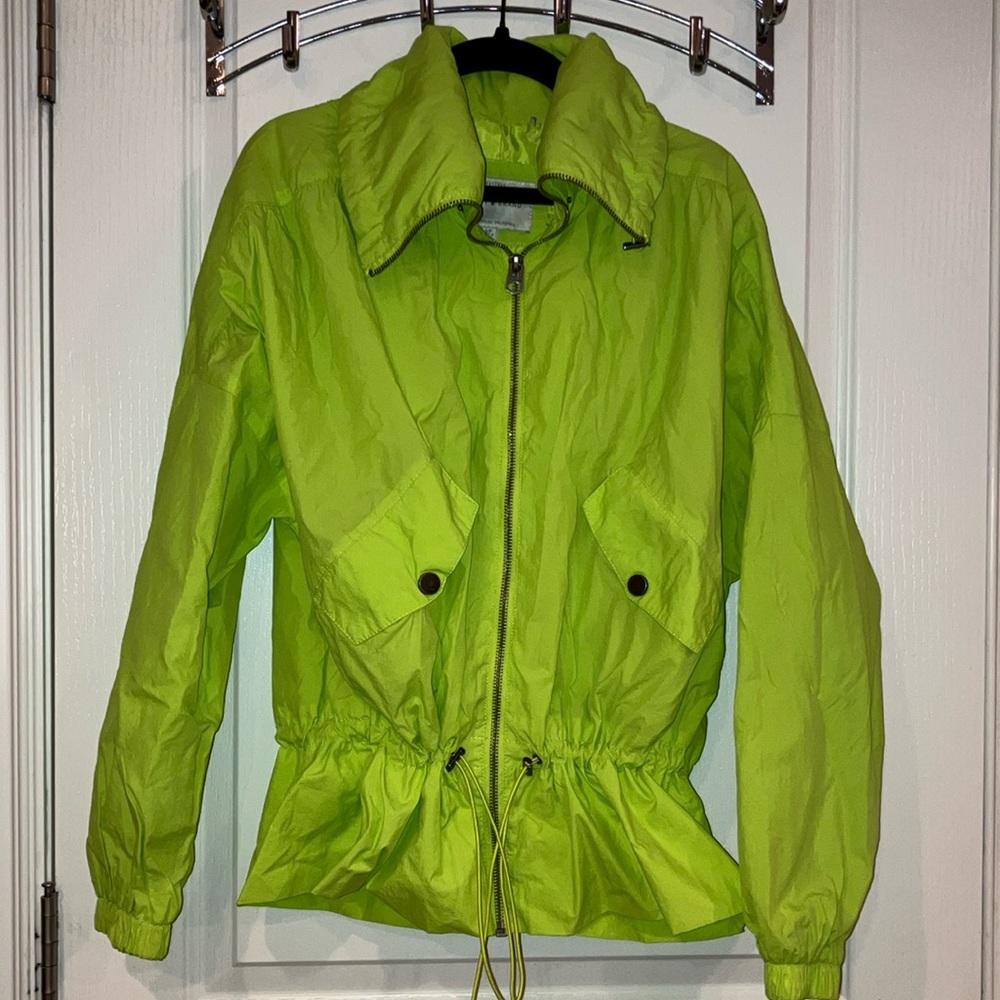Lucky Brand Lime green jacket with adjustable waistband